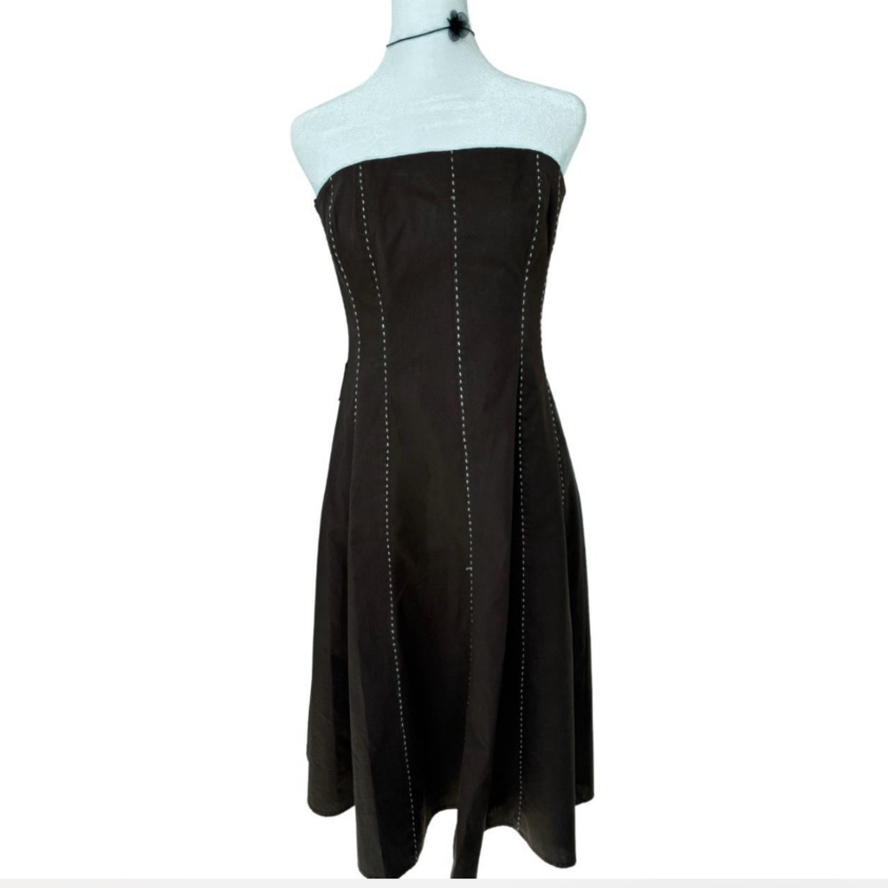Notice Strapless Chocolate Brown Dress Size 8 New Without Tags